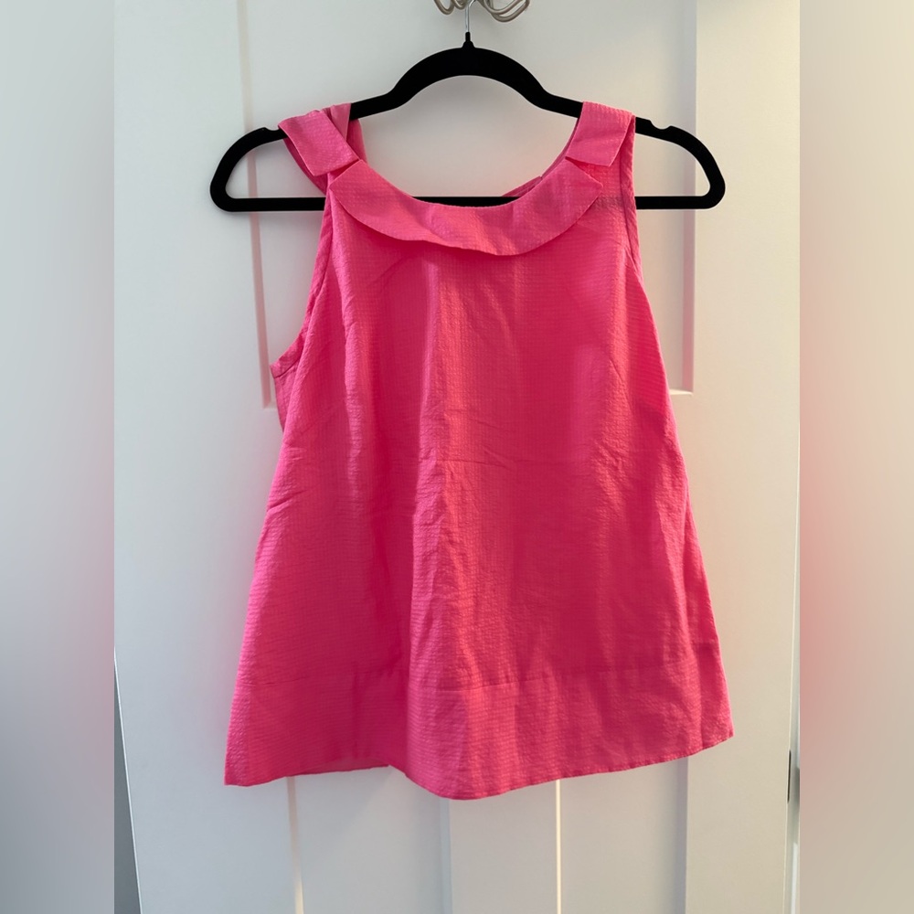 JCrew Ruffle Neck Sleeveless Women's Top